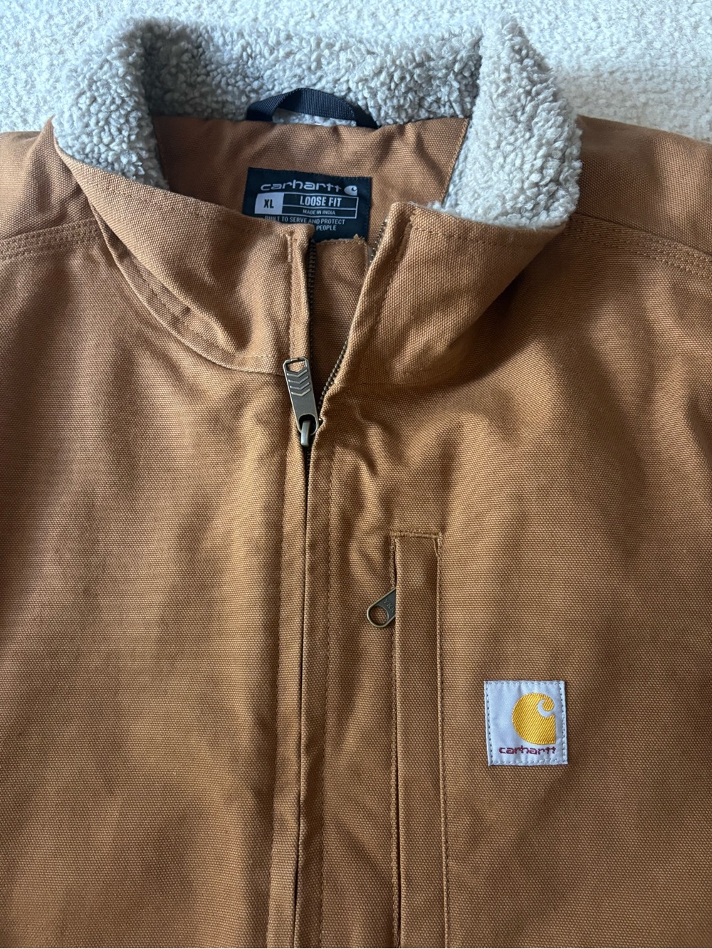 Carhartt Men's Duck Sherpa-Lined Mock Neck Vest - Picture 4 of 4